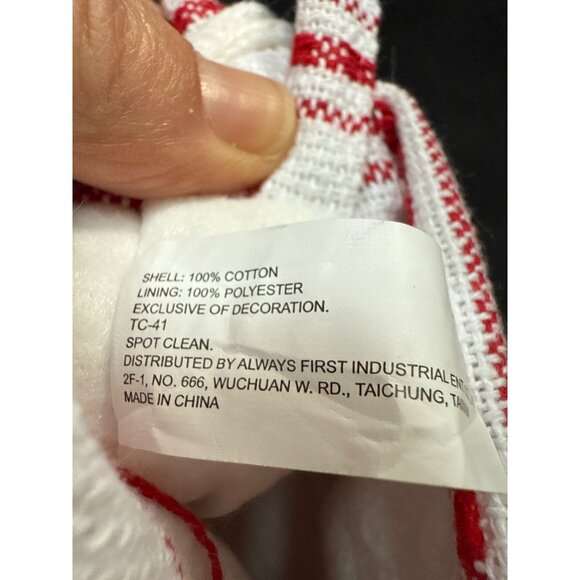 Red & White Striped Christmas Stocking With Tassel - Picture 4 of 5